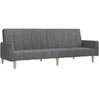 vidaXL 2-sits bäddsoffa ljusgrå tyg 375758