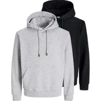 Jack & Jones Sweatshirt 'JJEBRADLEY' gråmelerad / svart