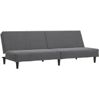 vidaXL Soffa-säng för 2 personer, Dagbädd med Ryggstöd, Gästsäng, Möbel för Sovrum Vardagsrum, Modern, Grå 375927