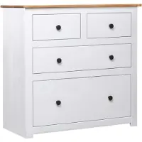 vidaXL Skänk vit 80 x 40 x 83 cm furu Panama-serien