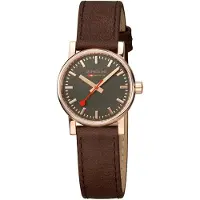 Mondaine Evo2 Rose Gold 30 Mm Watch Svart