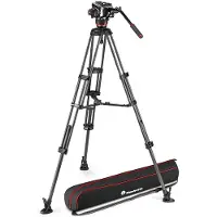 Manfrotto 504x Kulfäste Med Dubbla Kolfiberstativ Och Central Stabilisator