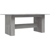 vidaXL Matbord grå sonoma 180x90x76 cm konstruerat trä