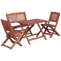 vidaXL 4-delad matset för barn utomhus Eucalyptus 45585