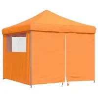 vidaXL Pop-Up hopfällbart partytält med 4 sidoväggar ORANGE