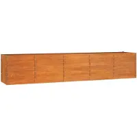 vidaXL Odlingslåda rostig 400x80x77 cm rosttrögt stål