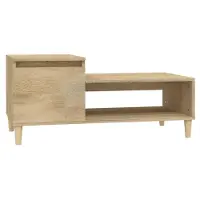 vidaXL Soffbord sonoma-ek 100x50x45 cm konstruerat trä