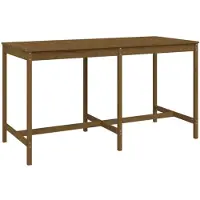 vidaXL Trädgårdsbord honungsbrun 203,5x90x110 cm massiv furu