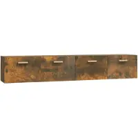 vidaXL Väggskåp 2 st rökfärgad ek 100x36,5x35 cm konstruerat trä