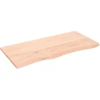 vidaXL Bordsskiva 100x50x2 cm obehandlad massiv ek