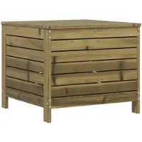 vidaXL Trädgårdspall 62x63,5x53,5 cm impregnerad furu
