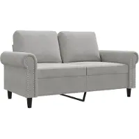 vidaXL 2-sitssoffa ljusgrå 120 cm sammet