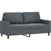 vidaXL Soffa 2-sits mörkgrå 140 cm sammet