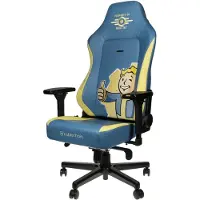 Noblechairs Hero - Stol - armstöd - T-formad - lutning - svängtapp - nylon, läder, velour, polyuretanläder, puderöverdragen aluminium, kallt skum - Fallout Vault-Tec Edition