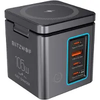 BlitzWolf Bw-i113 Gan 105w Usb-a-och Usb-c-väggladdare
