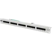 Digitus CAT 3 ISDN - Patch-panel - rackmontering - CAT 3 - RJ-45 X 25 - grå, RAL 7035 - 1U - 19