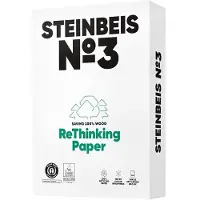 Steinbeis Återvunnet papper No.3 Pure White, 80 g, A3, förpackning à 500 st