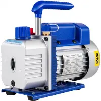 Vevor 255 L/min (9CFM) 746W (1HK) Luftkonditionering Kylmedelsvakuumpump vakuumkammare med pump avgasningskammare med pump AC vakuumpump