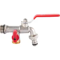 INF Utomhuskran Enkelt utlopp, 3/4 tum haninlopp, 3/4 tums utlopp Red
