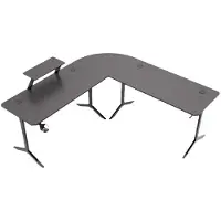 24hShop Gamingbord Hörn med kolfibertextur - Svart