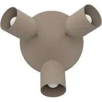 Eglo Takspotlight Tilston, beige, Ø 25 cm, 3 lampor, stål dimbar, Creme / bärnsten, Vardagsrum / matsal, Metall, Downlights