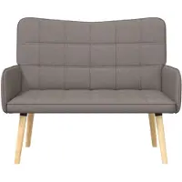 vidaXL Tvåsitssoffa Taupe 115 x 61 x 87 cm tyg