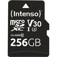 Intenso Professional miniSDXC-Kort Box 256 GB Class 10, UHS-I U3, v30 Video Speed Class Vattentät, Temperaturbeständig