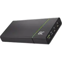 Green Cell GC PowerPlay Ultra Powerbank 26800 mAh Quick Charge 3.0, Power Delivery LiPo USB-C, USB-A Svart Statusindikering, Kan laddas och laddas ur samtidigt
