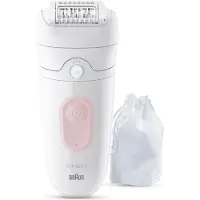 Braun Silk-epil 5-000 epilator med 28 MicroGrip-pincetter, 0,5 mm, ljusrosa