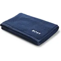 BOSS Cotton bath mat with contrast embroidered logo