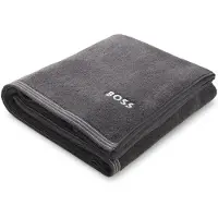 BOSS Cotton bath sheet with contrast embroidered logo