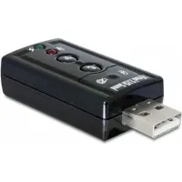 DeLOCK - Ljudkort - 24-bitars - 96 kHz - 7.1 - USB 2.0 - CM6533