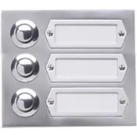 Grothe 55533 Klockknapp med namnskylt Aluminium (eloxerad)