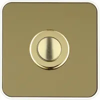Grothe 64182 Klocka Mässing, Vit