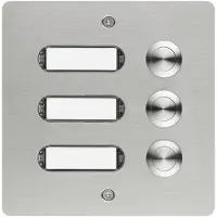 Grothe 55403 Klockknapp med namnskylt Rostfritt stål V2A