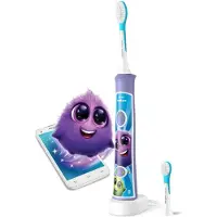 Philips Sonicare For Kids For Kids HX6322/12 Sonisk eltandborste, Barn, Ultraljudstandborste, Daglig vård, 62000 rörelser per minut, Lila, Vit, 620...