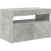 vidaXL TV-bänk med LED-belysning betonggrå 60x35x40 cm