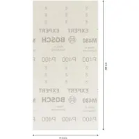 Bosch EXPERT M480 2608900769 Slipnät för oscillerande slipmaskin operforerad Kornighet 400 (L x B) 230 mm x 115 mm 10 st