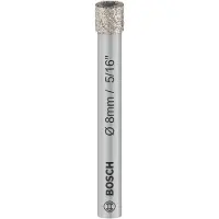 Bosch 2608599050 Glas- och kakelborr 8 mm Total längd 66 mm Cylinderskaft 1 st