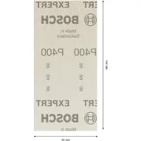 Bosch EXPERT M480 2608900760 Slipnät för oscillerande slipmaskin operforerad Kornighet 400 (L x B) 186 mm x 93 mm 50 st