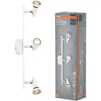 Osram takspotlight, vit, 3 lampor, metall, GU10-LED 927 dimbar, dimbar, Vitt / opal, Metall