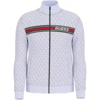 GUESS Sportsweatjacka röd / svart / vit
