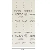 Bosch EXPERT M480 2608900775 Slipnät för oscillerande slipmaskin operforerad Kornighet 400 (L x B) 230 mm x 115 mm 50 st