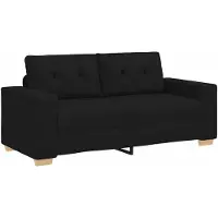 vidaXL Loveseat soffa svart 180x77x82 cm tyg
