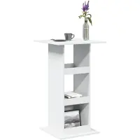 vidaXL Barbord med hyllor vit 60x60x102 cm