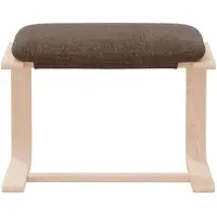 vidaXL Fotpall mörkbrun 51x41x40 cm tyg