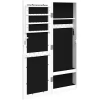 vidaXL Spegelskåp vit väggmonterat 30x8,5x90 cm