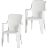 Progarden Eden SET 2x St-Ses weiß M73553 Trädgårdsmöbelset Vit