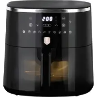 Berlinger Haus LP-BH-237 Varmluftsfritös 6.15 l 1750 W Non-stick-beläggning, Varmluftsfunktion, Fönster, Timerfunktion, digital timer Svart, Roségold