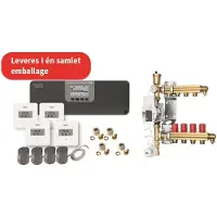 Grab and Go golvvärmepaket för 4 rum 230V med TouchLine-styrning & 15-60 cirkulationspump